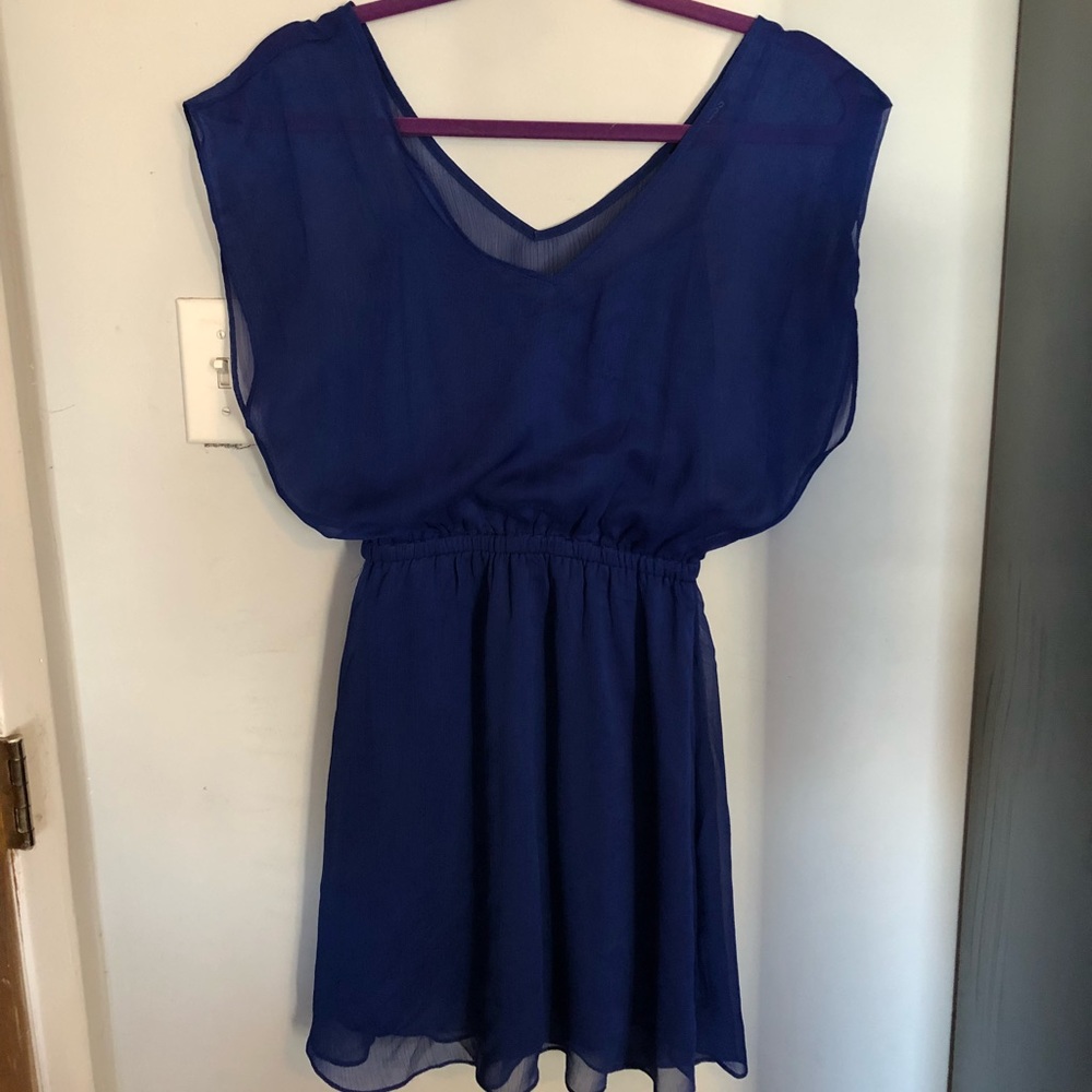 Express Sheer Blue Dress